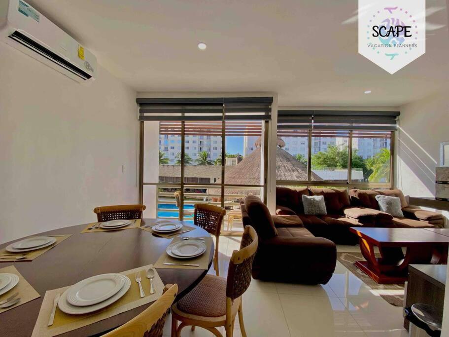 Ideal & Calido Apartamento De 3 Pisos Roof & Gym Cancun Bagian luar foto